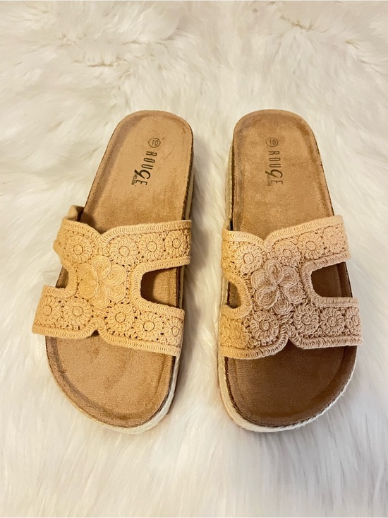 Rogue six Shoes - Rogue Six Soul Women’s Natural Platform Sandals Thick Sole Wedge Size 10 NWT